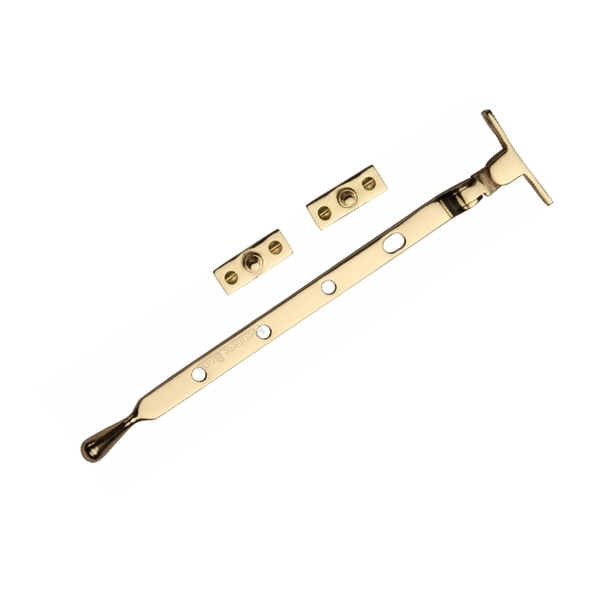 V992 10-PB • 254mm • Polished Brass • Heritage Brass Bulb End Casement Stay